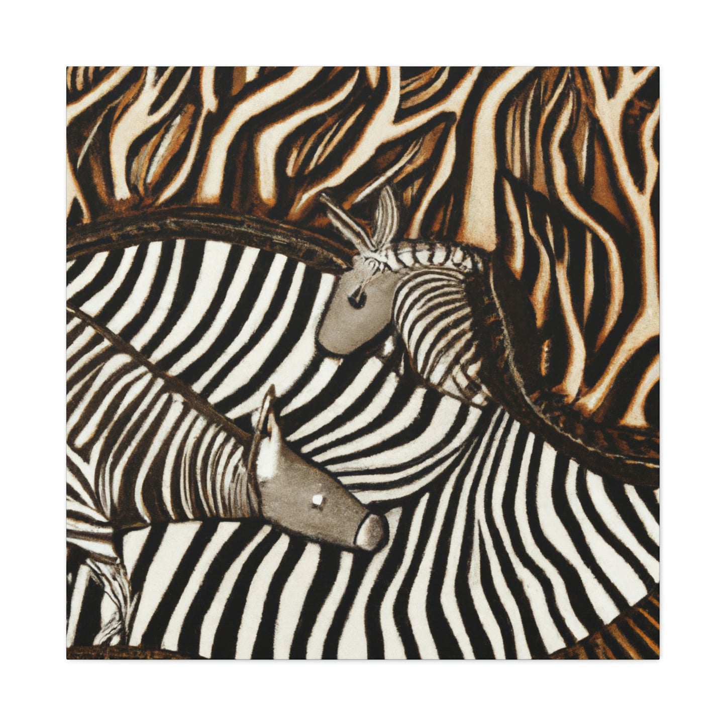 Zebra in Art Deco - Canvas