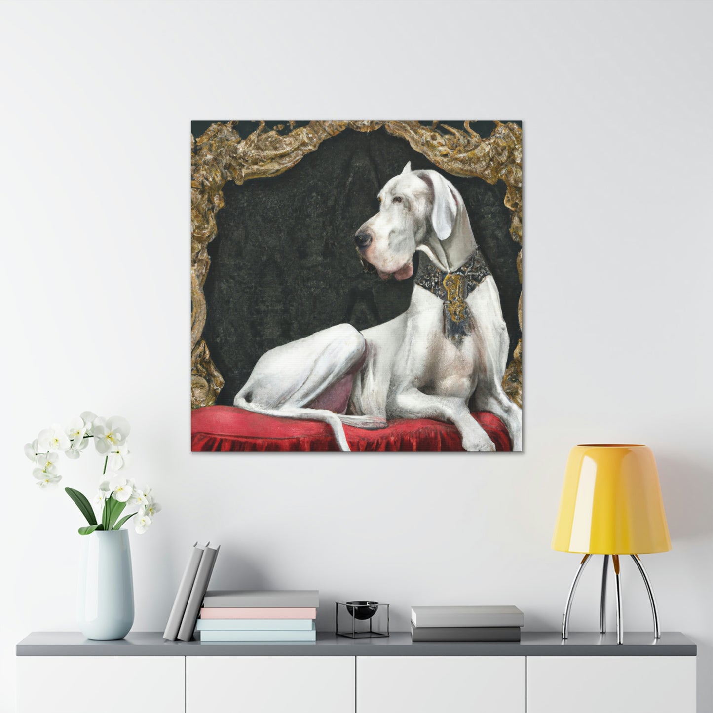 Great Dane in Rococo - Canvas