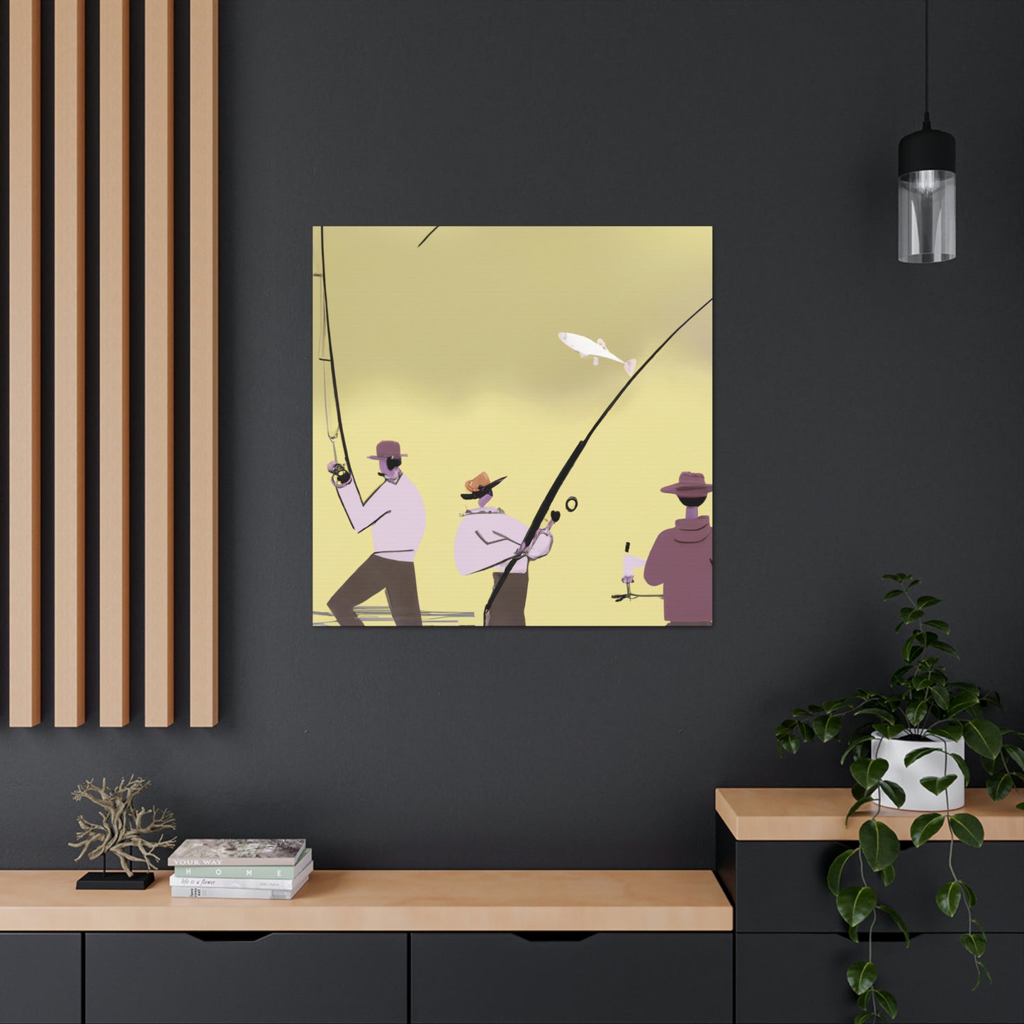 "Fishing in Minimalism" - Canvas