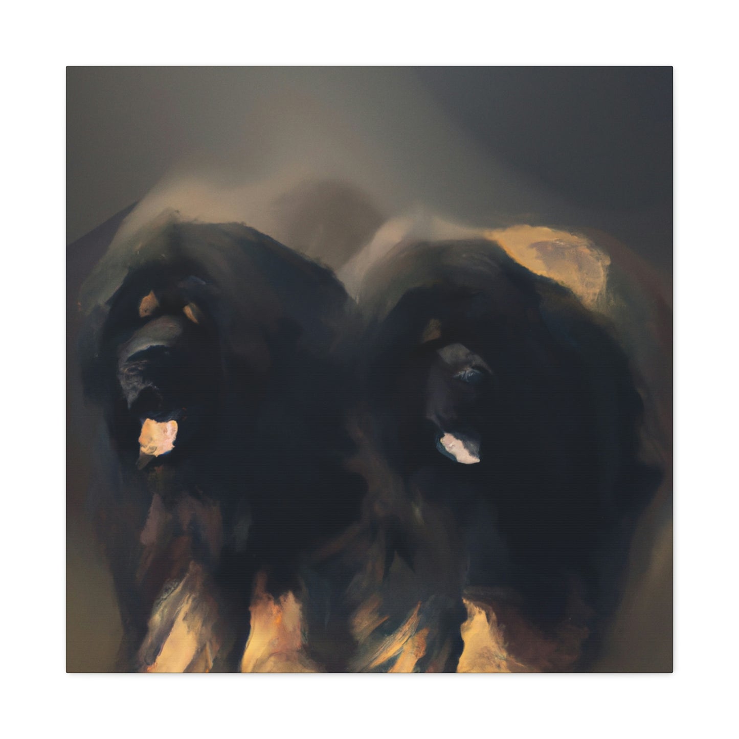 "Tibetan Mastiff Minimalism" - Canvas