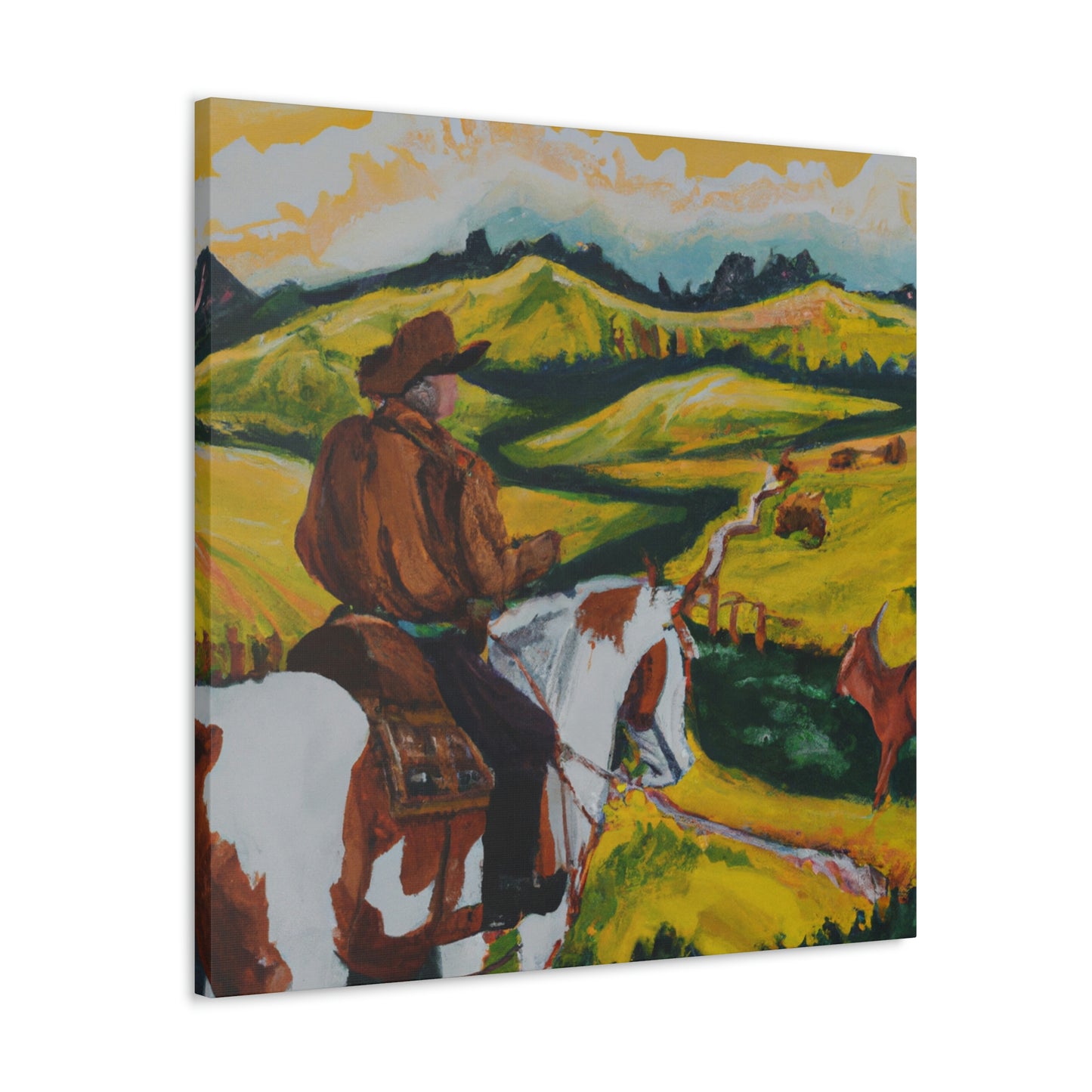 "The Rural Barnyard Scene" - Canvas