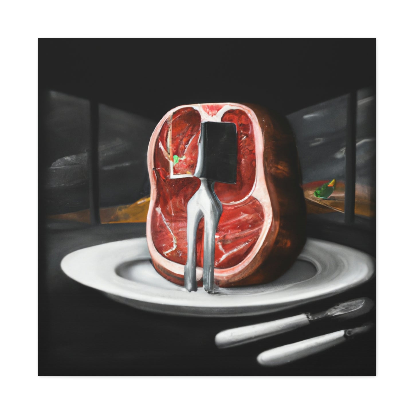 "Steak in Surrealism" - Canvas