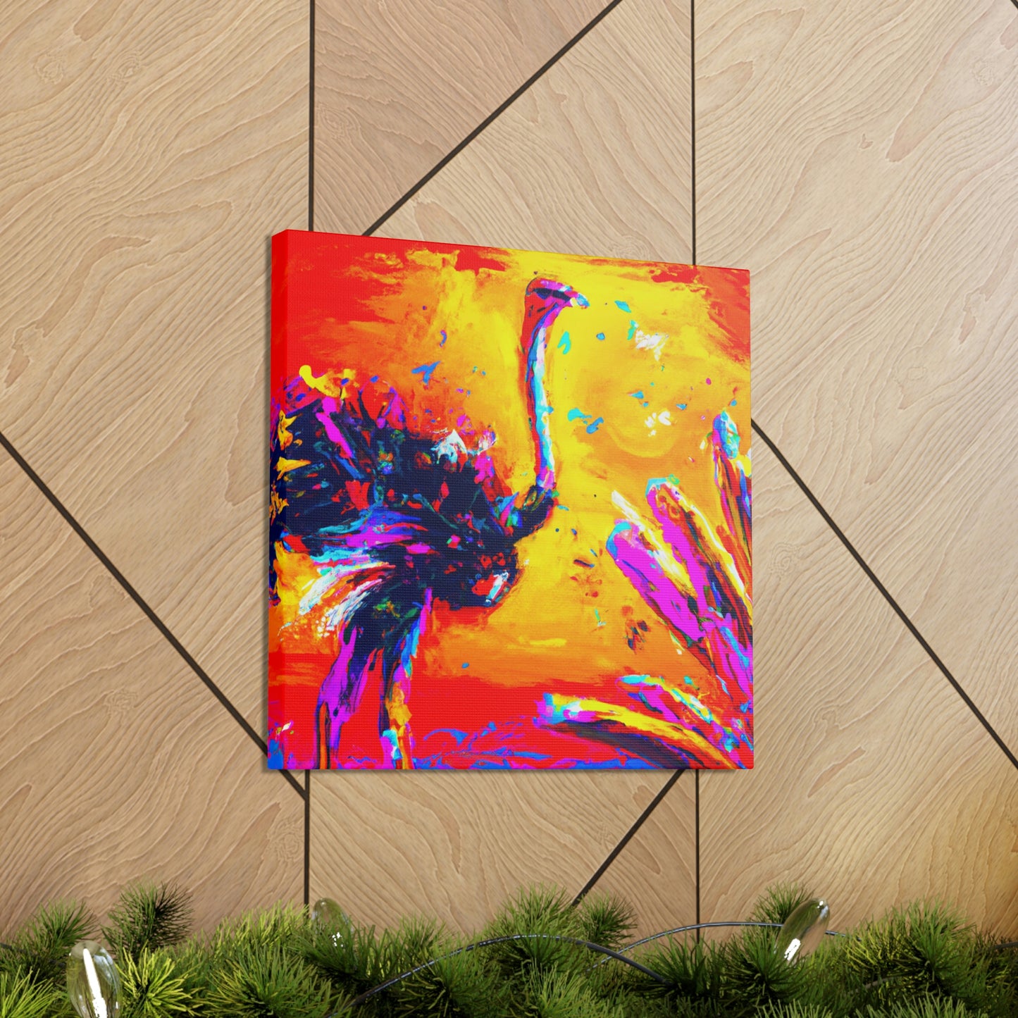 Ostrich in Abstraction - Canvas