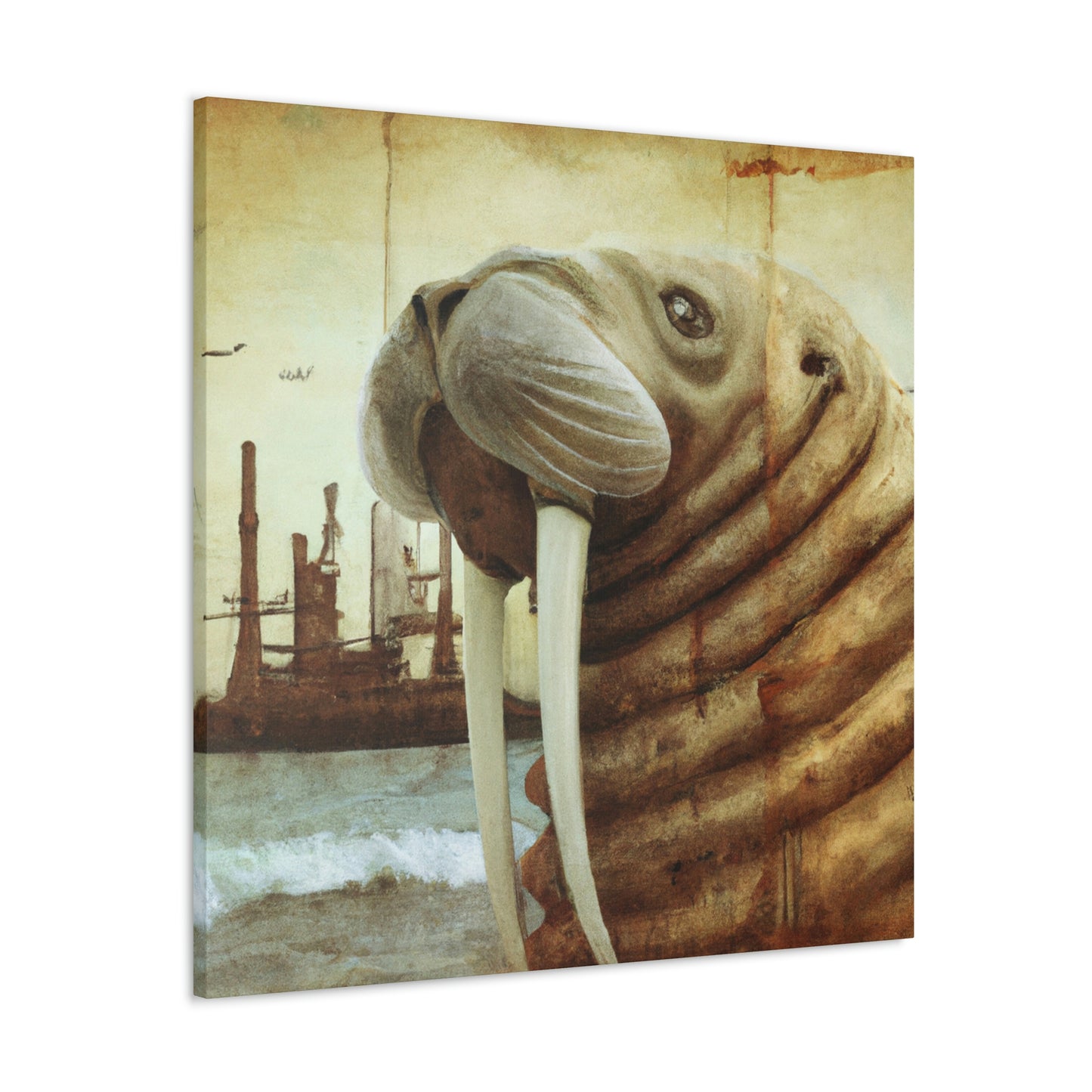 Walrus of Steampunk Era - Canvas