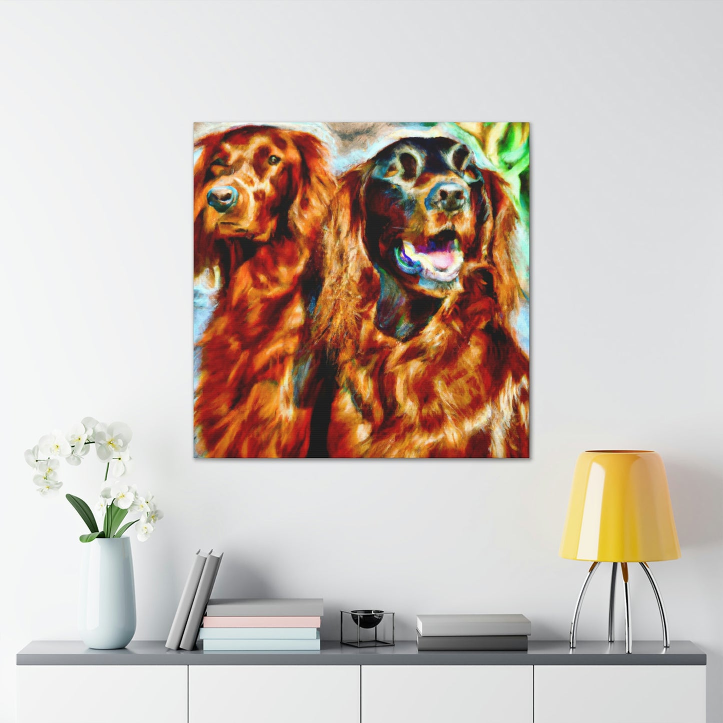 Irish Setter Symphony. - Canvas