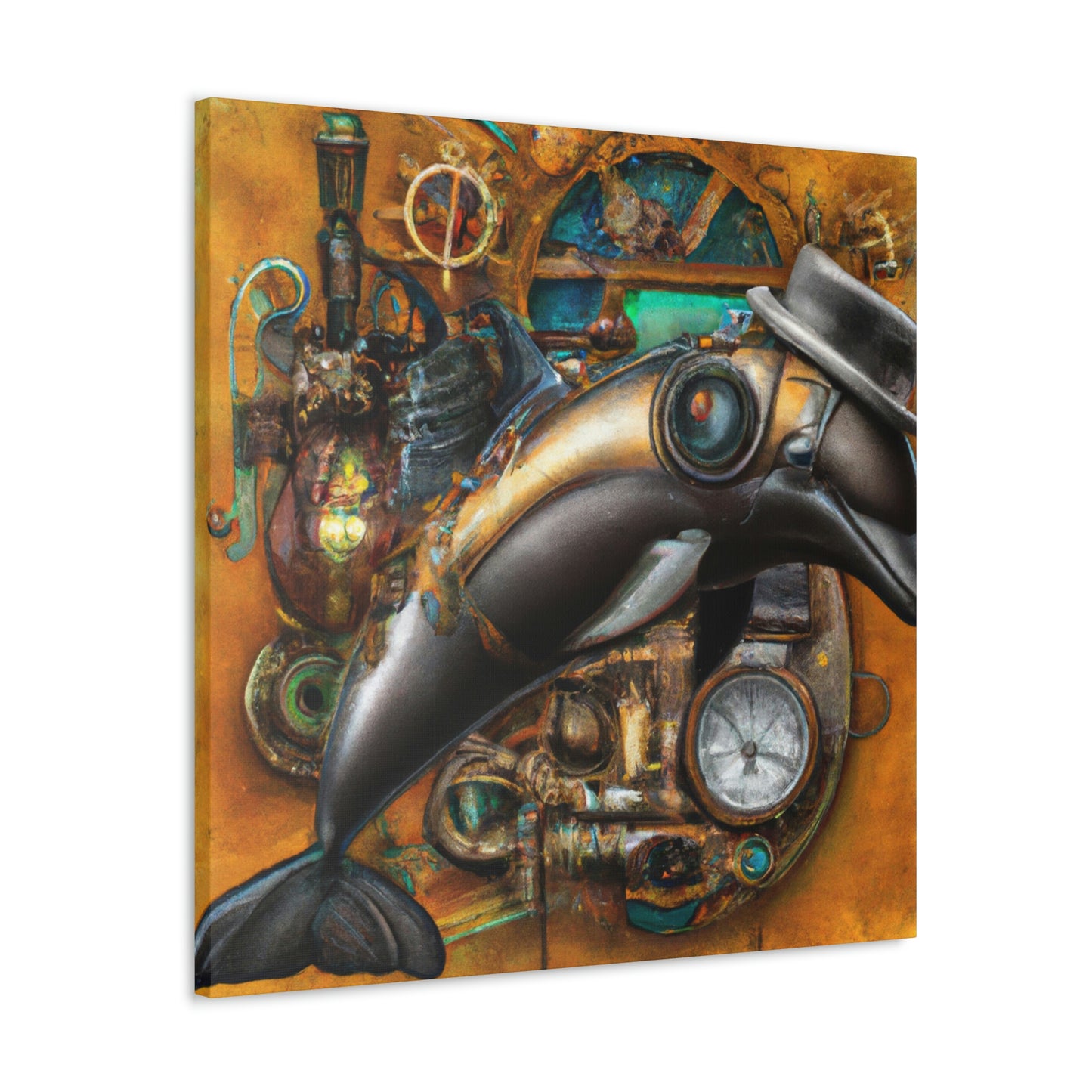 Dolphin Steampunk Ballet - Canvas