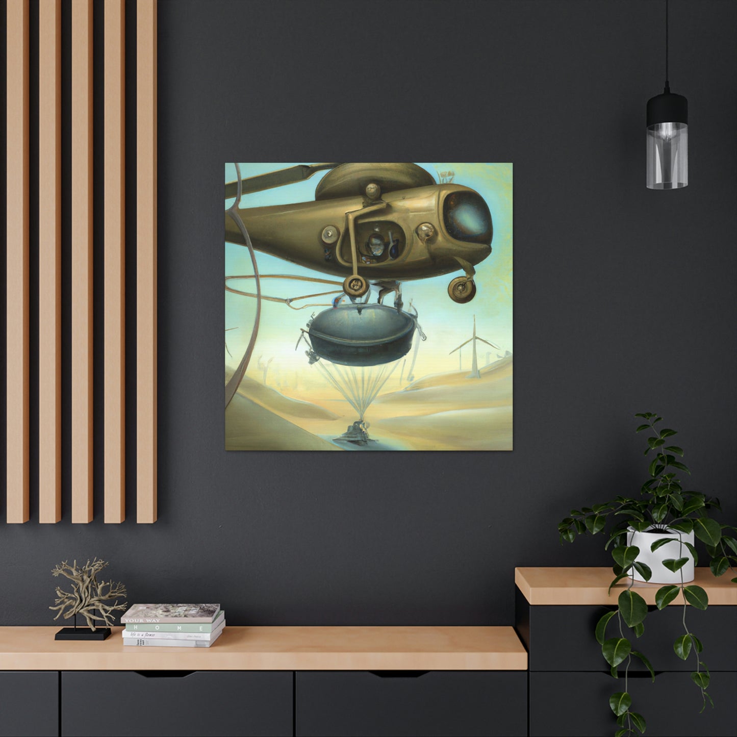 Helicopter in Surrealism - Canvas