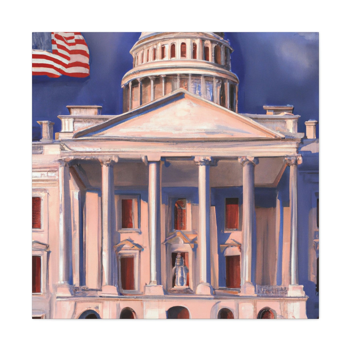 The White House Icon - Canvas