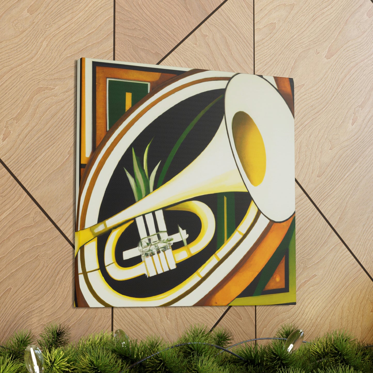 "Gilded Jazz Trumpet" - Canvas