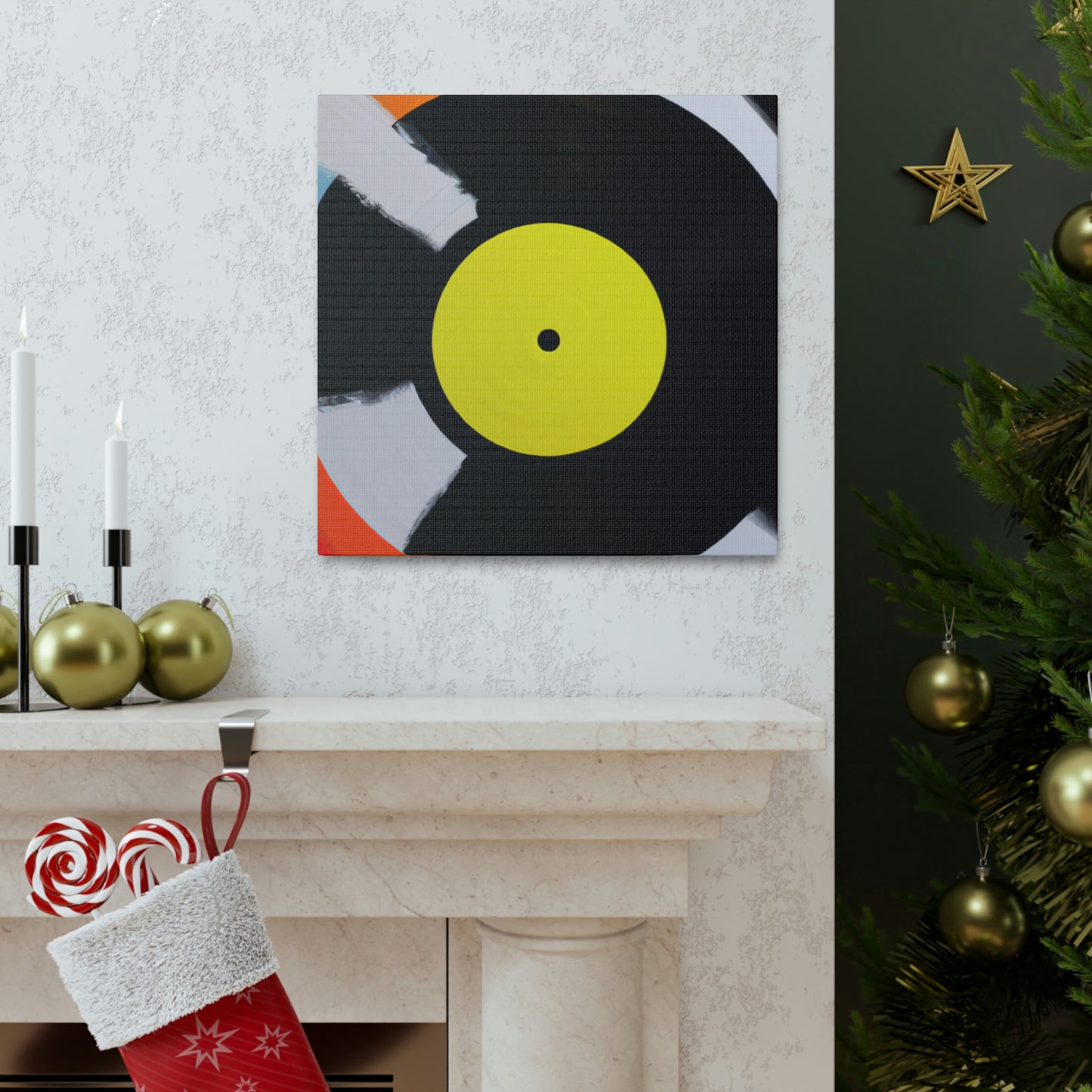 Vinyl Record Elegance - Canvas