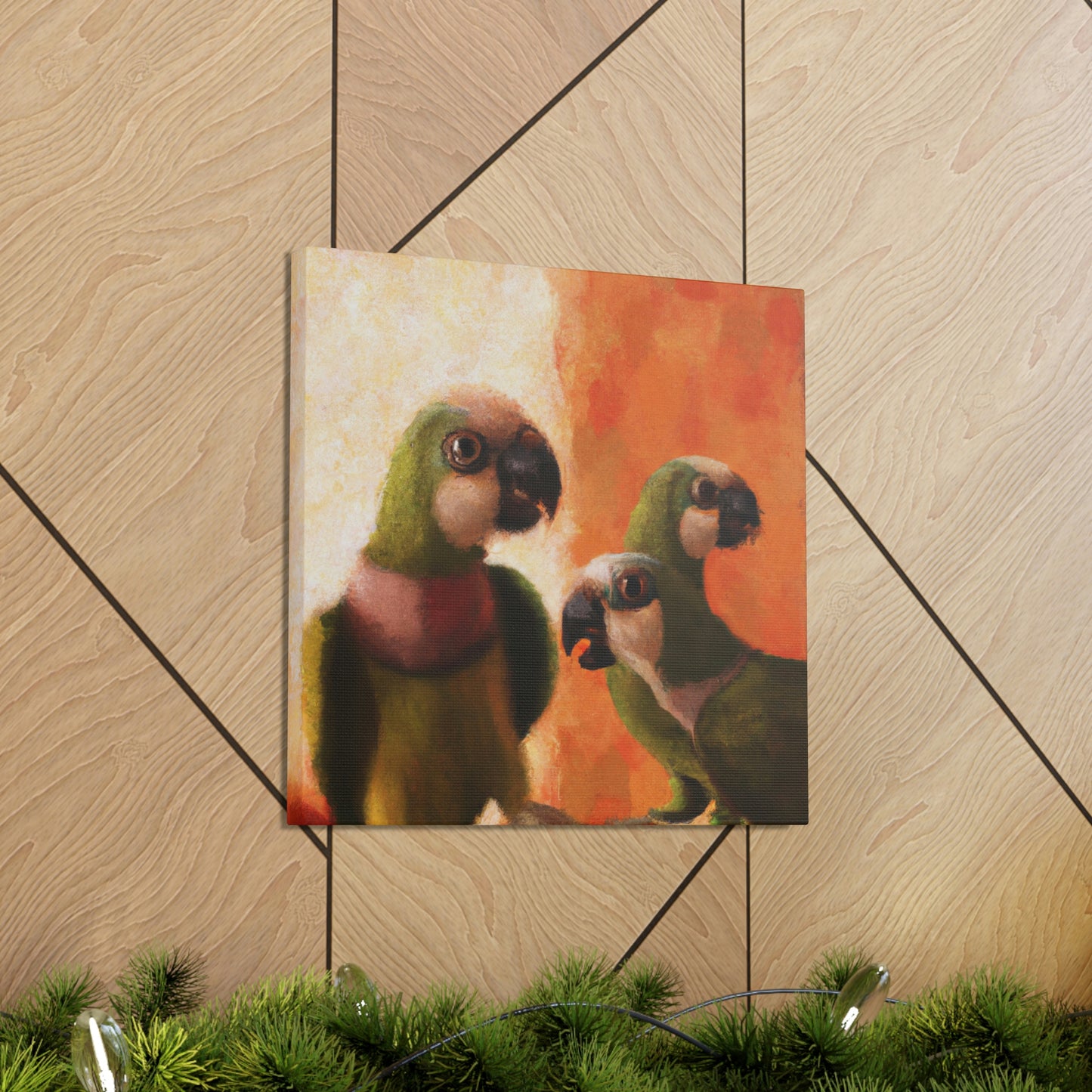 Parrots Take Flight - Canvas