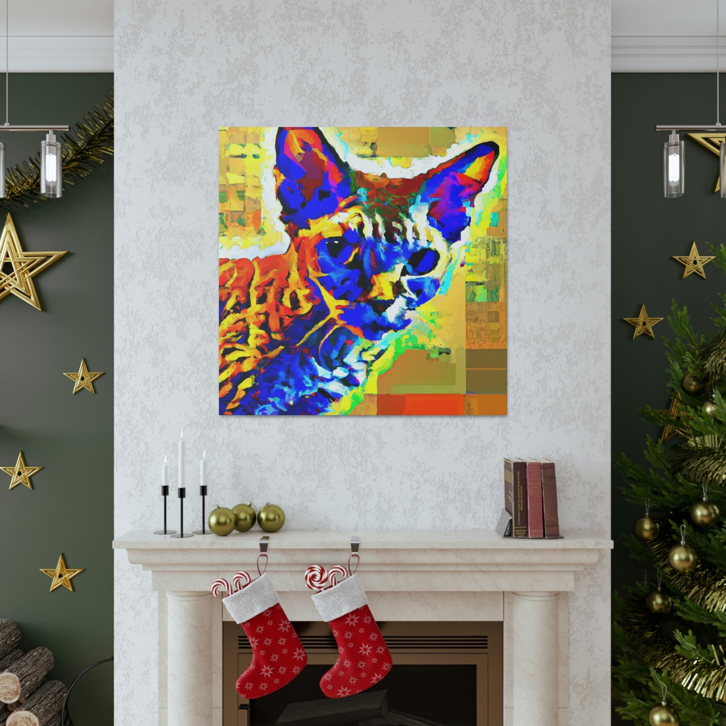 "Pop Art Devon Rex" - Canvas