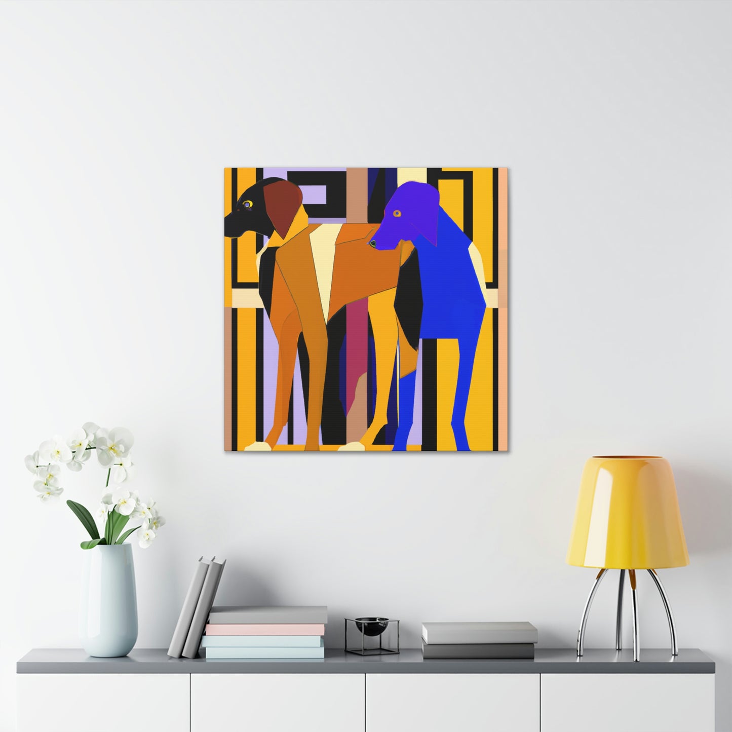 "Ridgeback with Art Deco" - Canvas