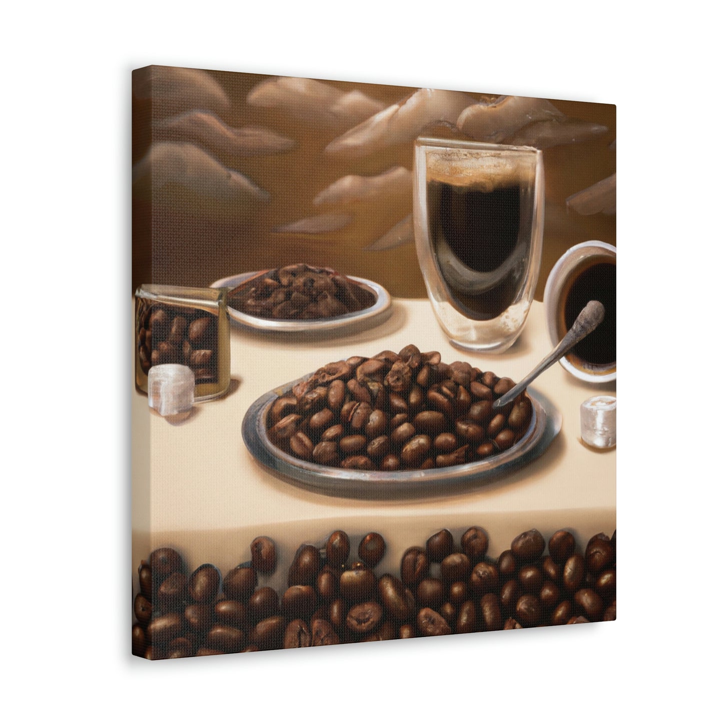 "Caffeine-Infused Bliss" - Canvas