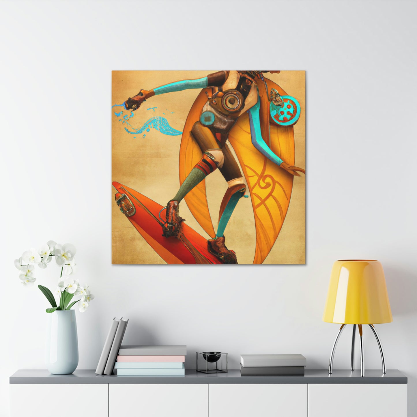 Steampunk Surfing Vista - Canvas