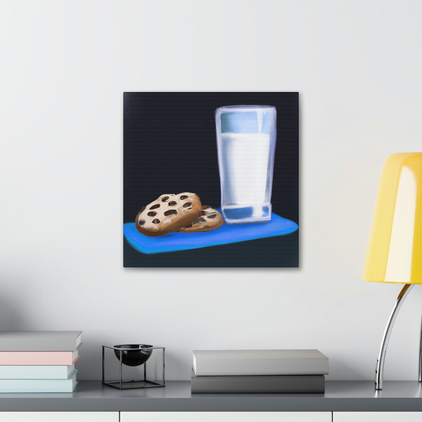 "Comforting Milk & Cookies" - Canvas