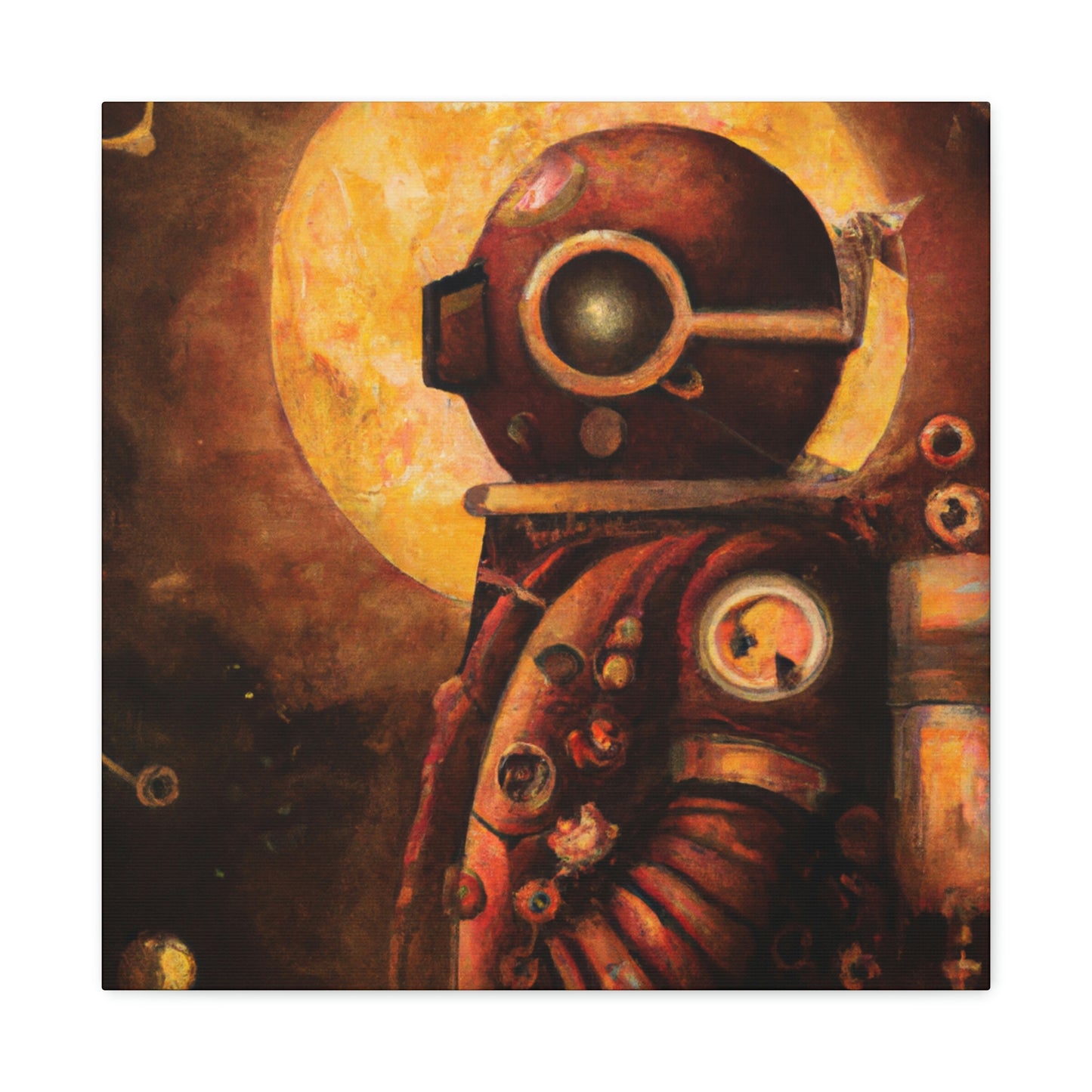 "Steampunk In a Spacesuit" - Canvas