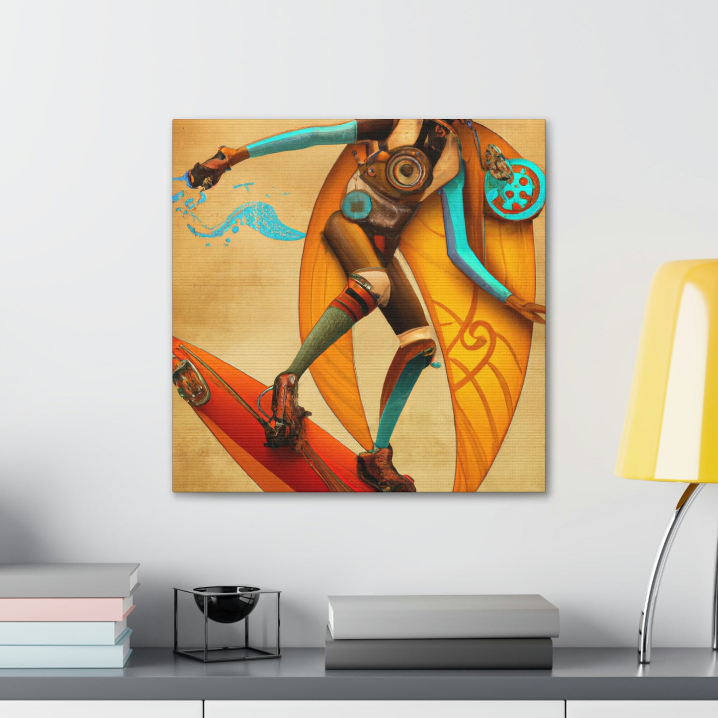 Steampunk Surfing Vista - Canvas