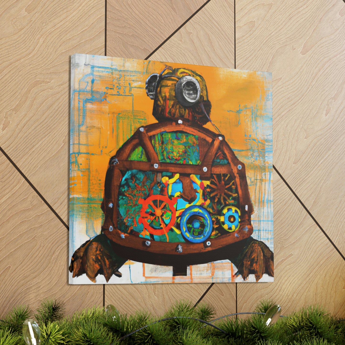 Sea Turtle Clockwork Dreams - Canvas