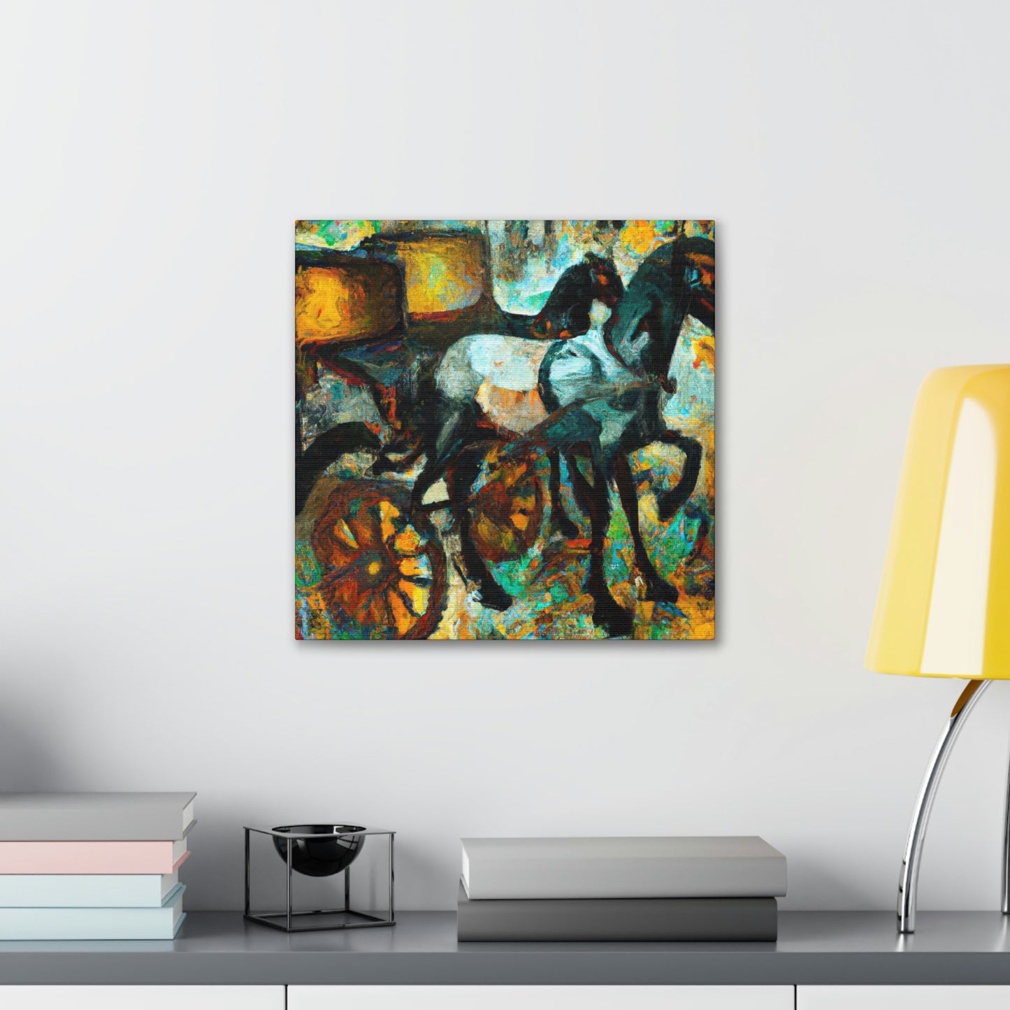 "Horse and Carriage Ride" - Canvas