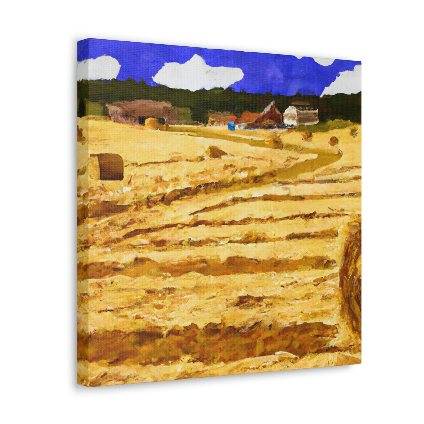 Hayfield by Moonlight - Canvas