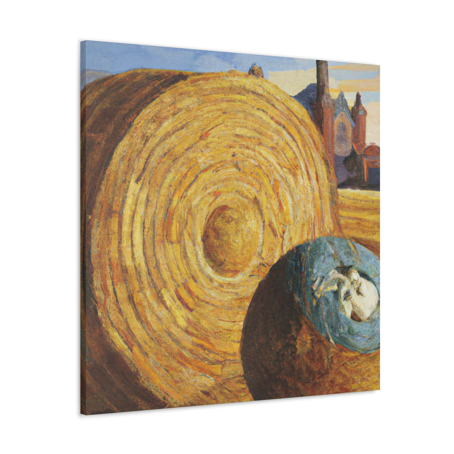 Hay Bales in Bloom - Canvas