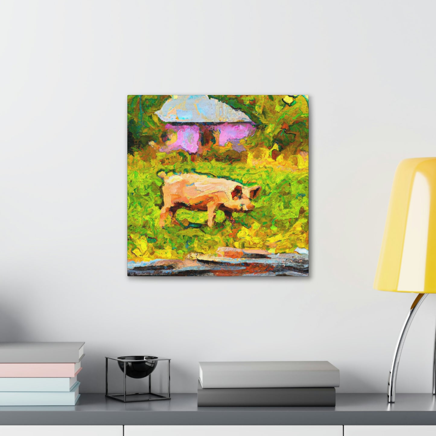 "Pig in Impressionism" - Canvas