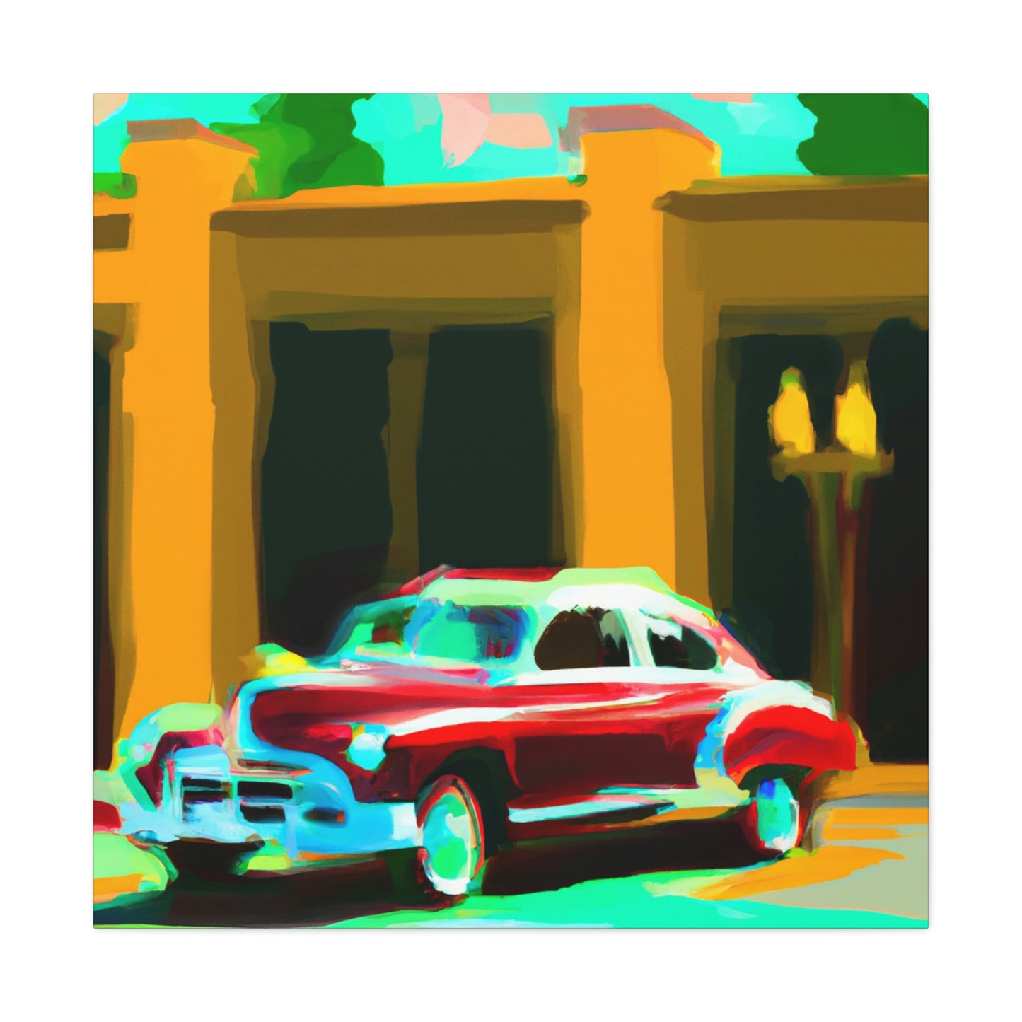 "Minimalist Classic Automobile" - Canvas