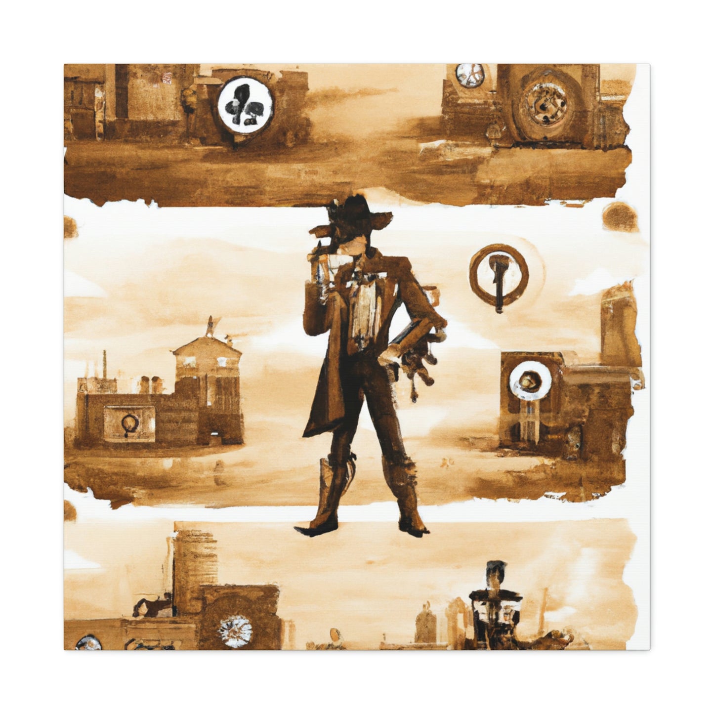 "Steam Town Wild West" - Canvas