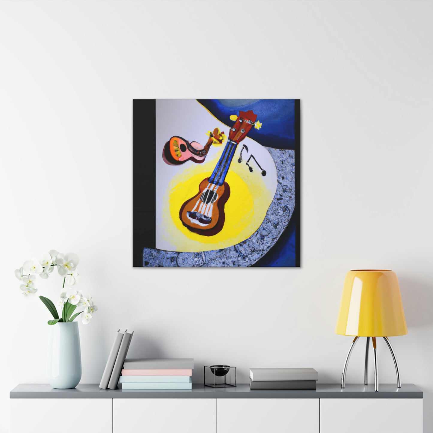 "Ukelele Unfolds Surrealism" - Canvas