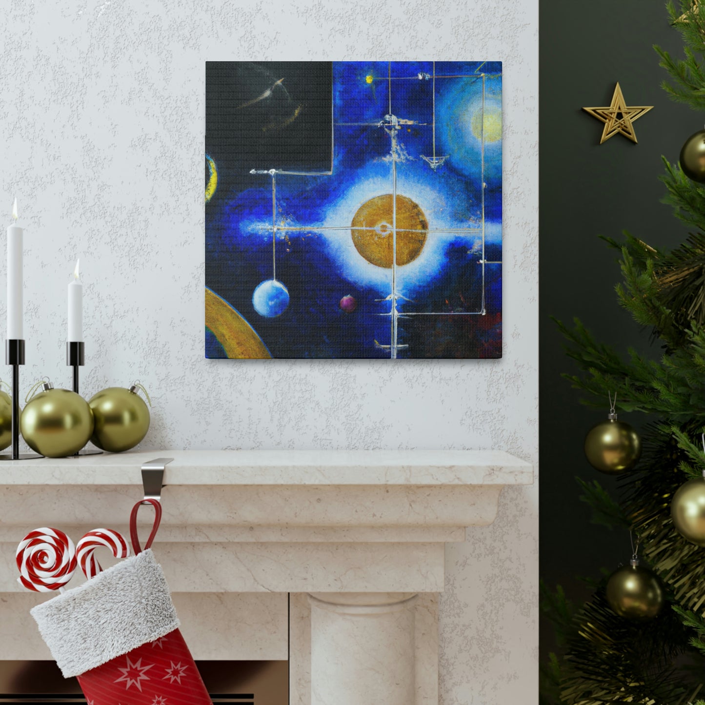 Starry Night Sky Map - Canvas