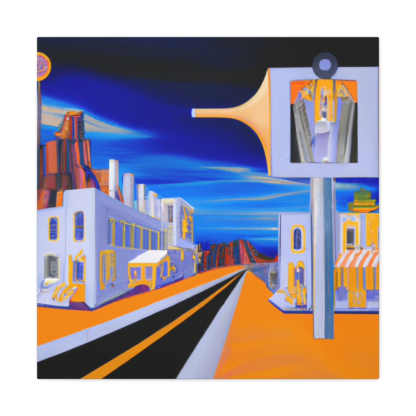 "Haunted City Paradise Lost" - Canvas