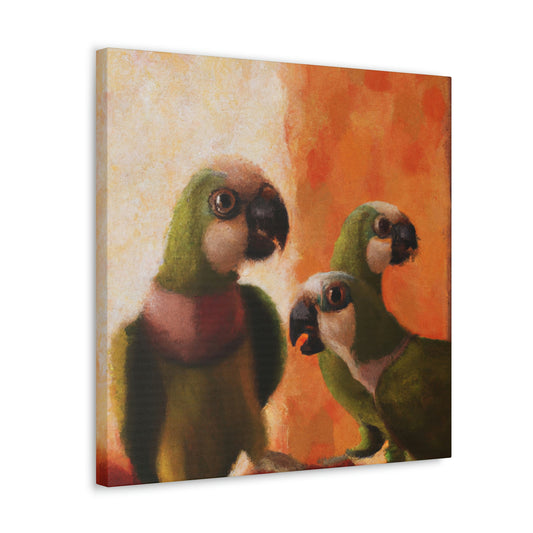 Parrots Take Flight - Canvas