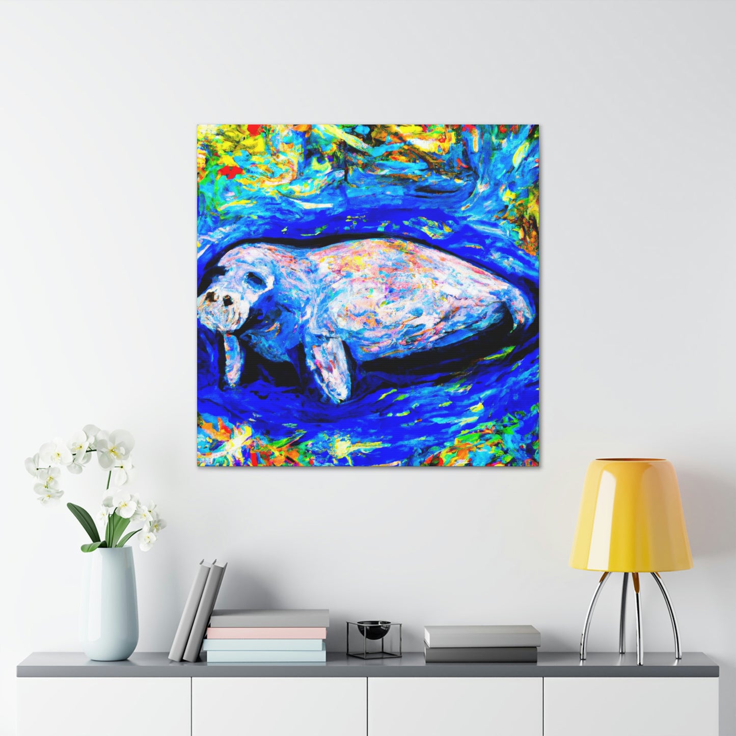 Manatee in Expressionism - Canvas