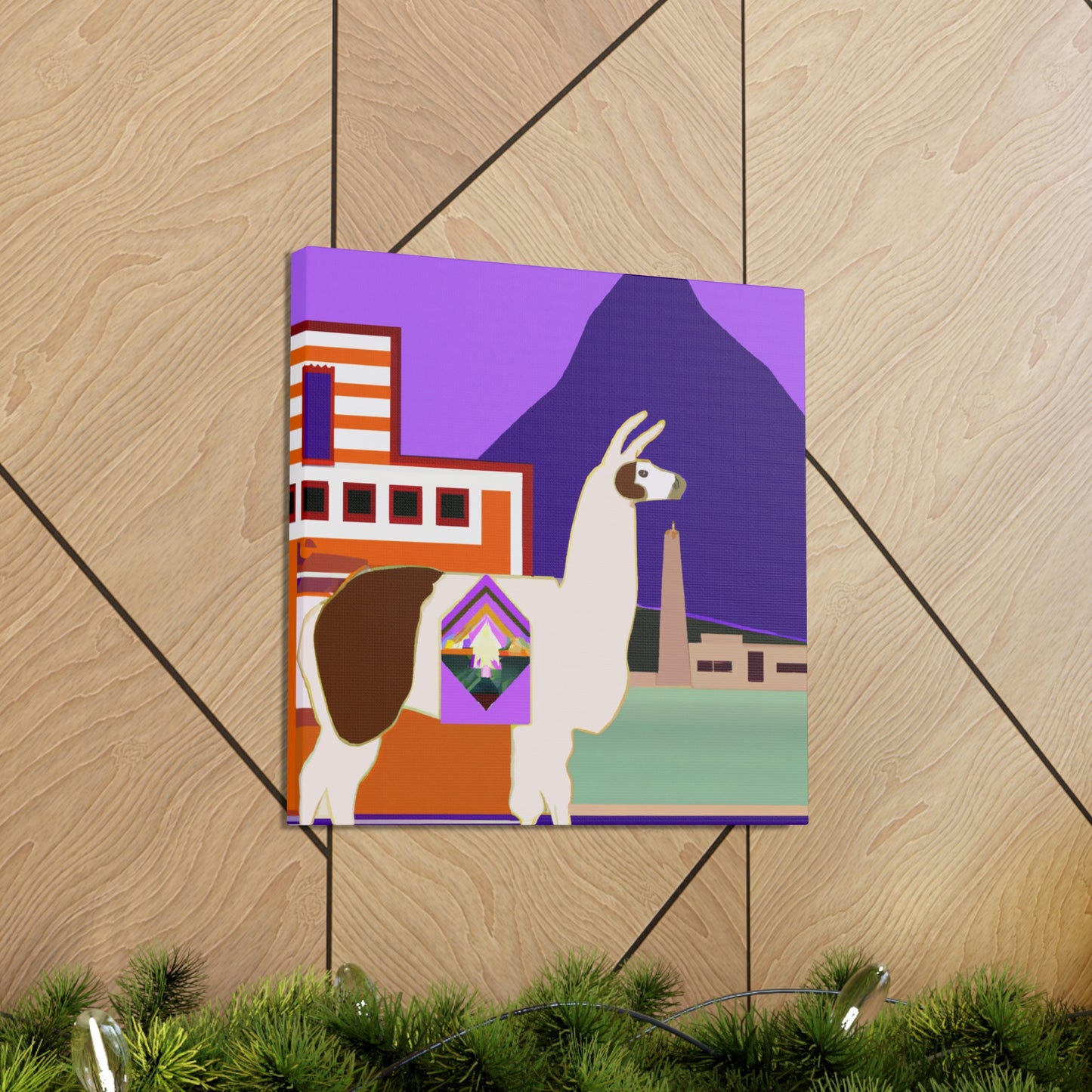 Llama Art Deco Splendor - Canvas