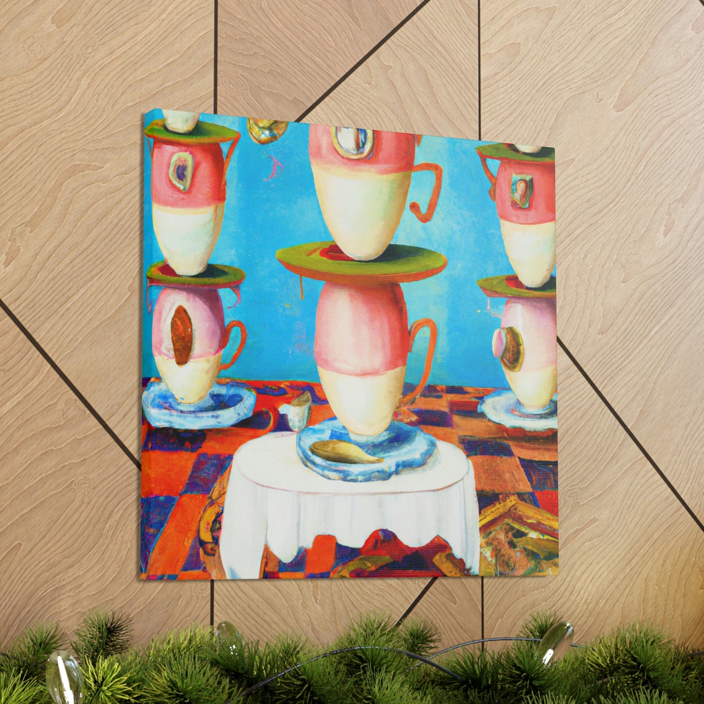 "Tea Cups in Dreamland" - Canvas