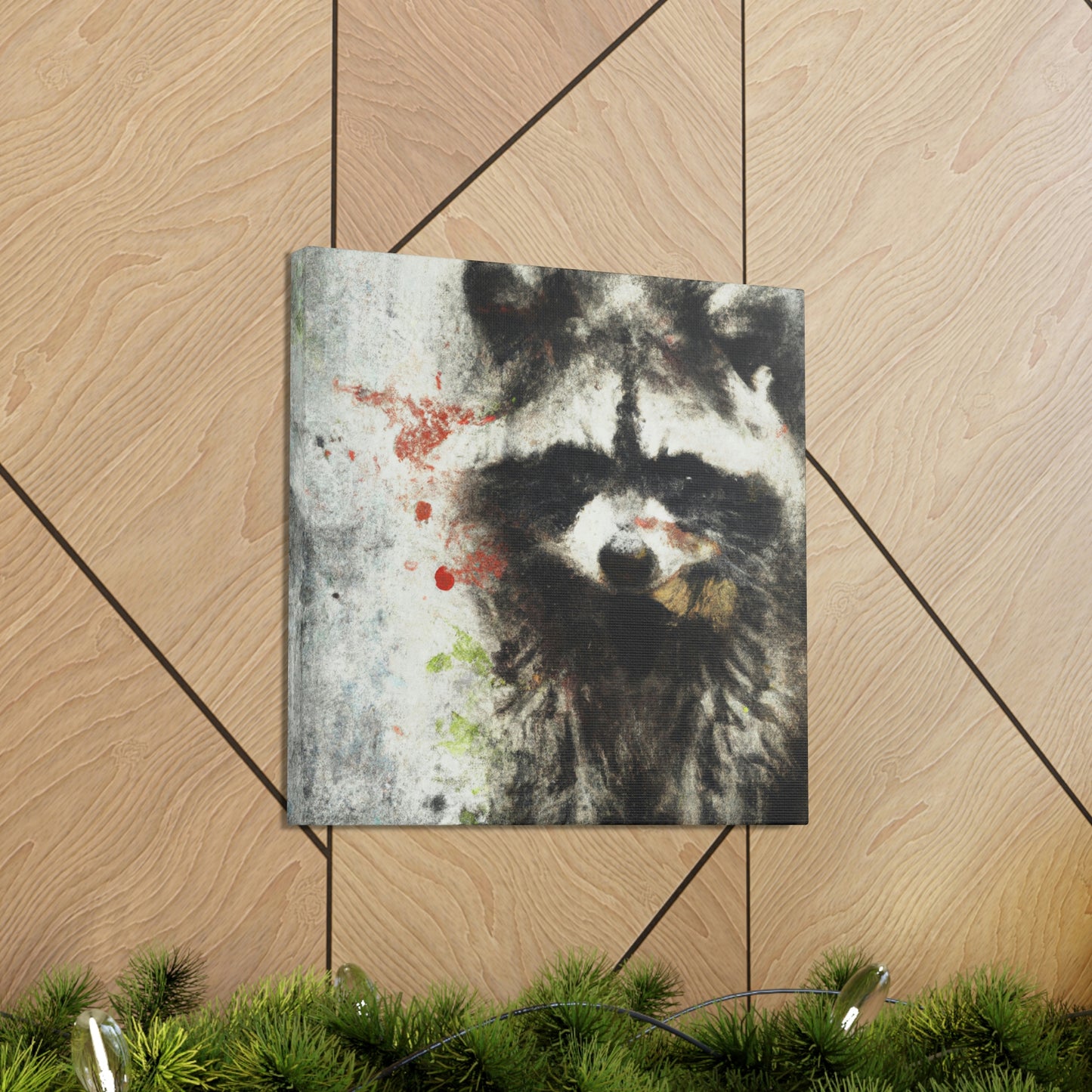 Raccoon in Reflection - Canvas