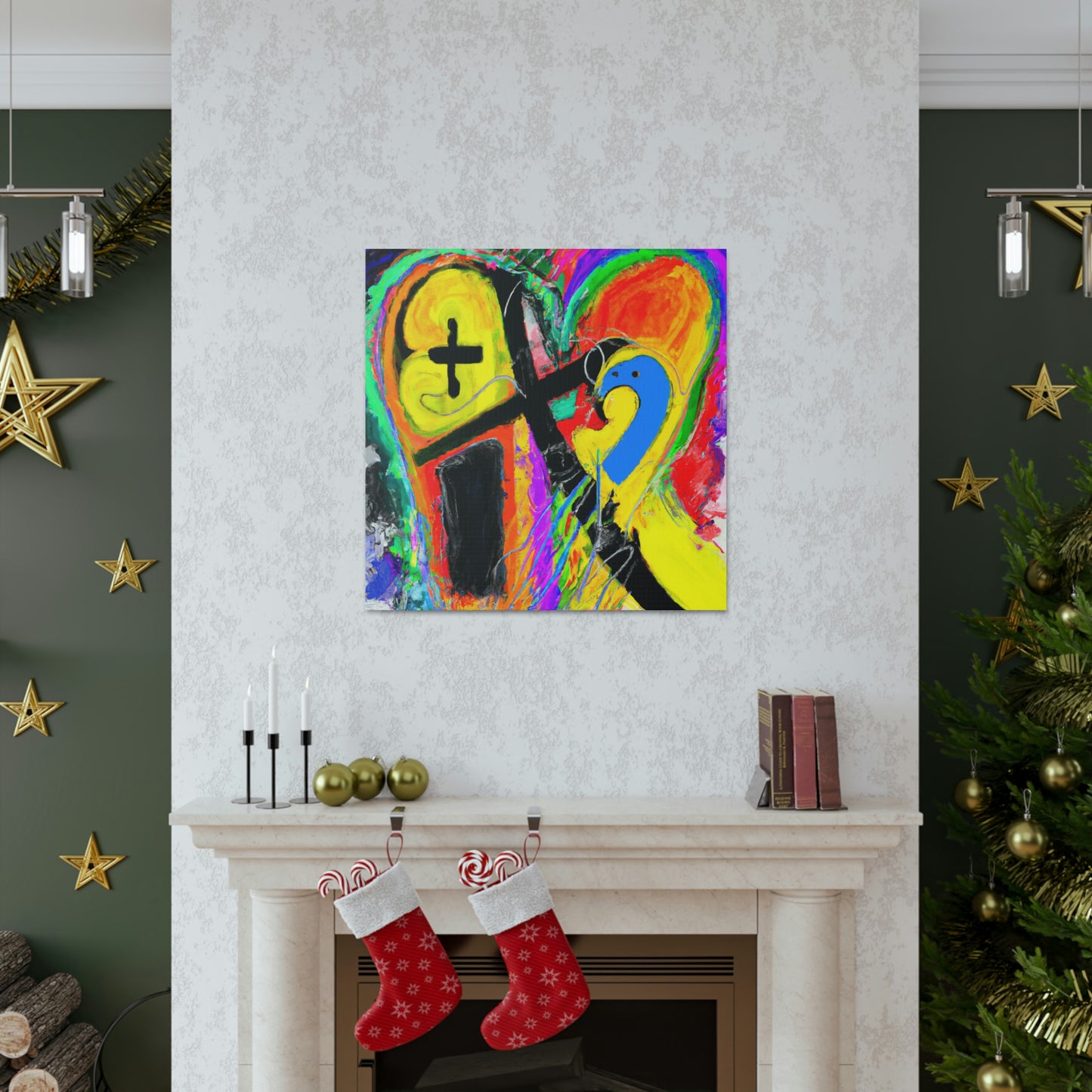 Love's Rainbow Embrace - Canvas