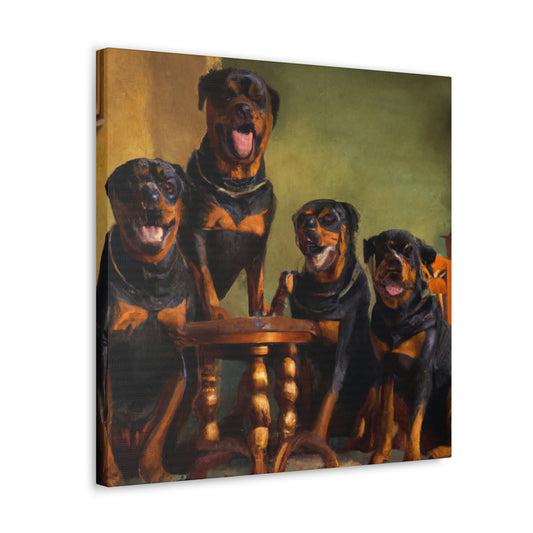 A Rottweiler's Regard - Canvas