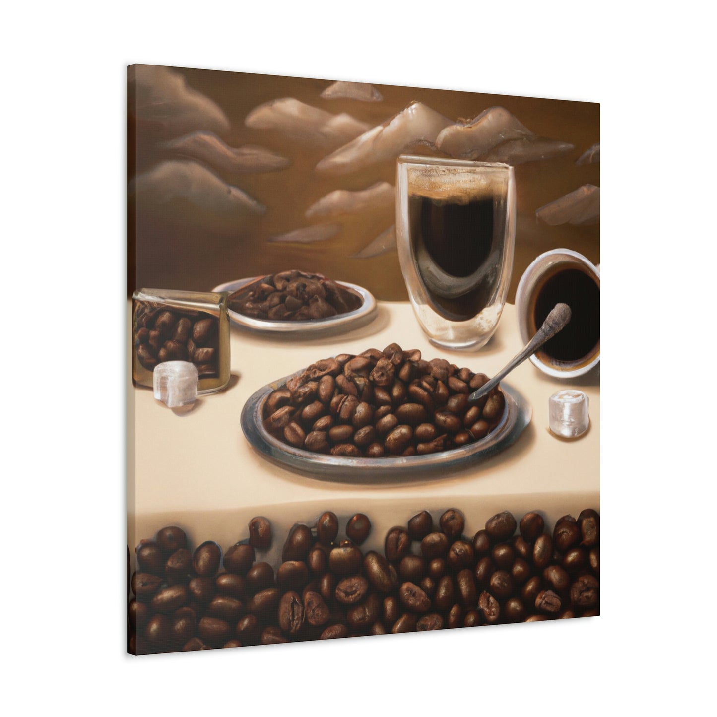 "Caffeine-Infused Bliss" - Canvas