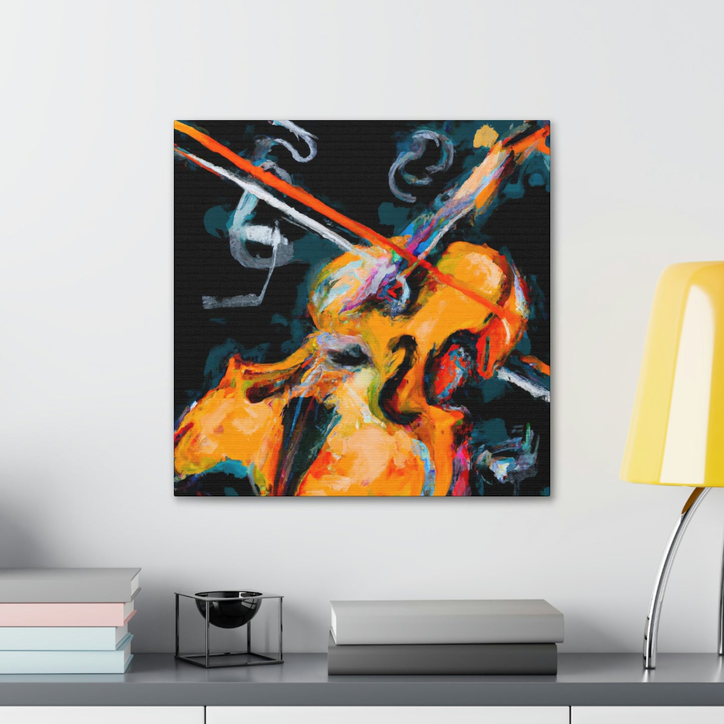 "Vibrant Violin Melody" - Canvas