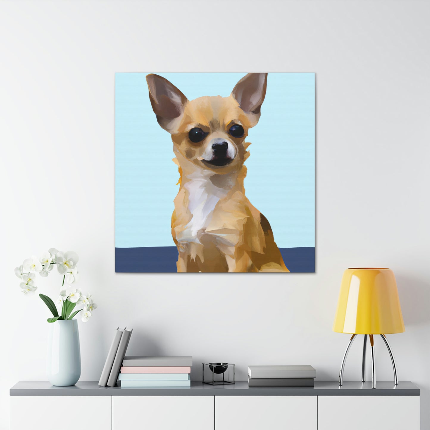 "Chihuahua Minimalism Dream" - Canvas