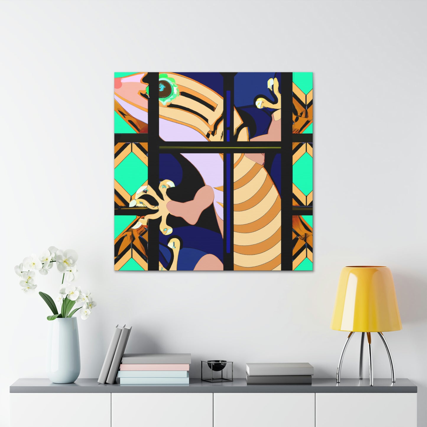 "Reptiles in Art Deco" - Canvas