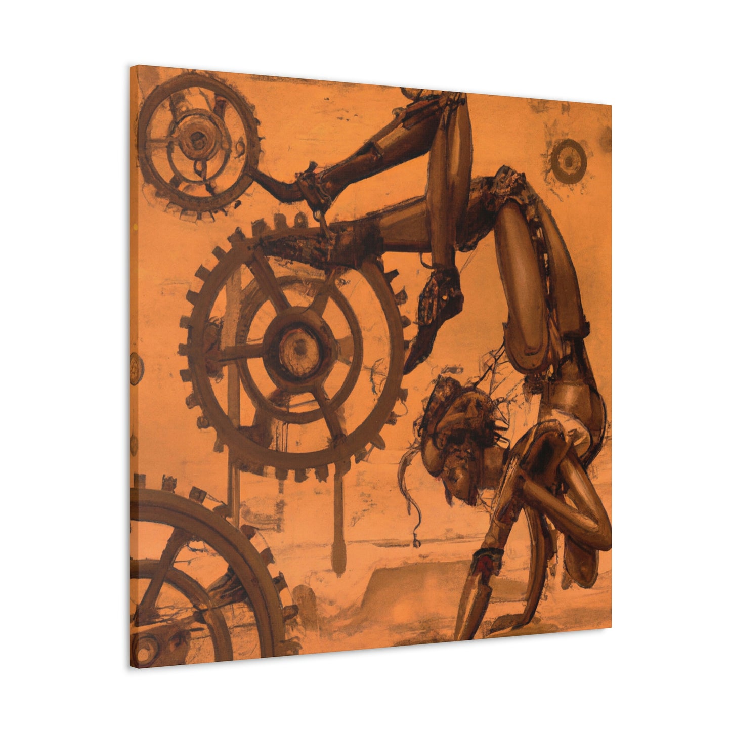 "Yoga In Steampunk Age" - Canvas