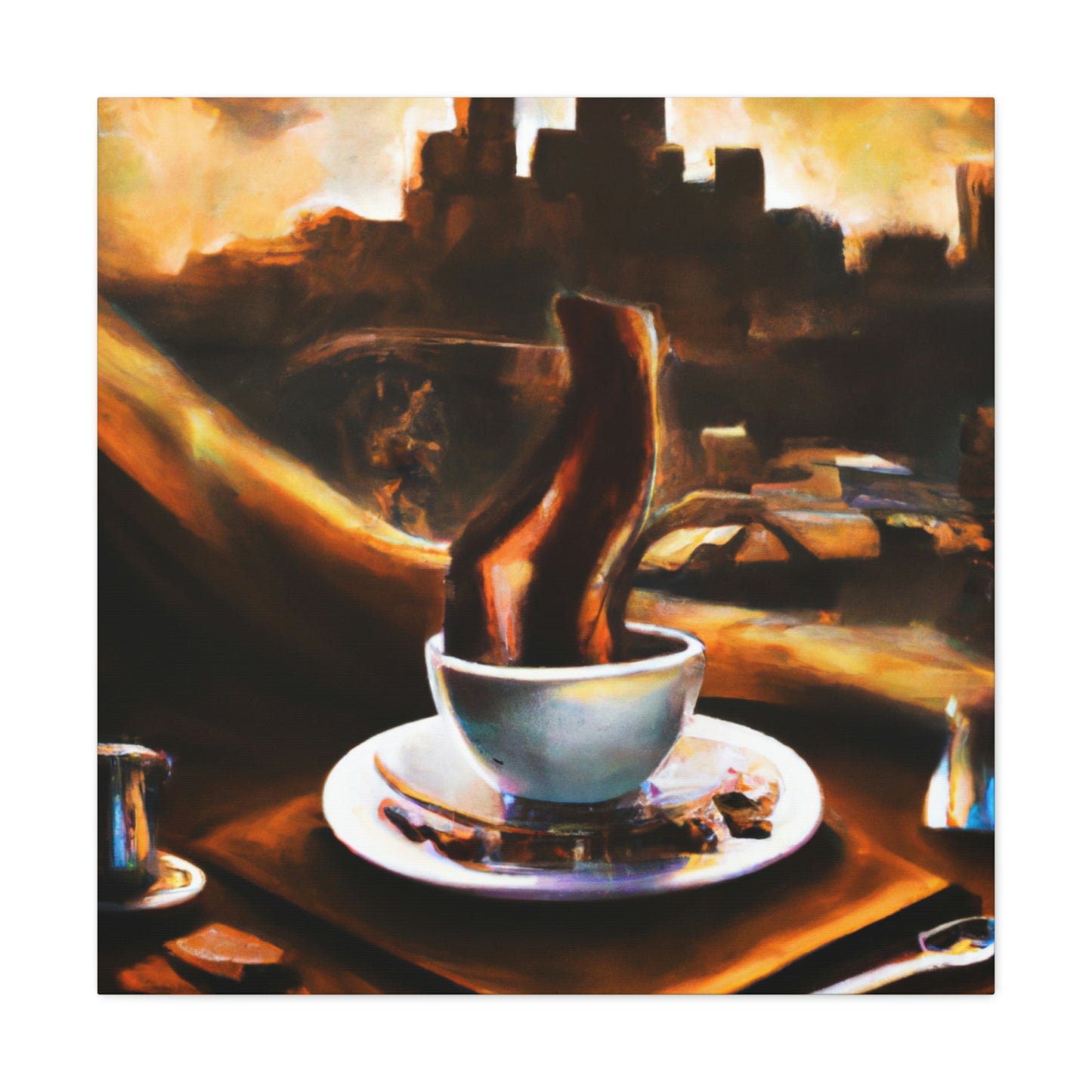 "Brewed Beauty of Coffee" - Canvas