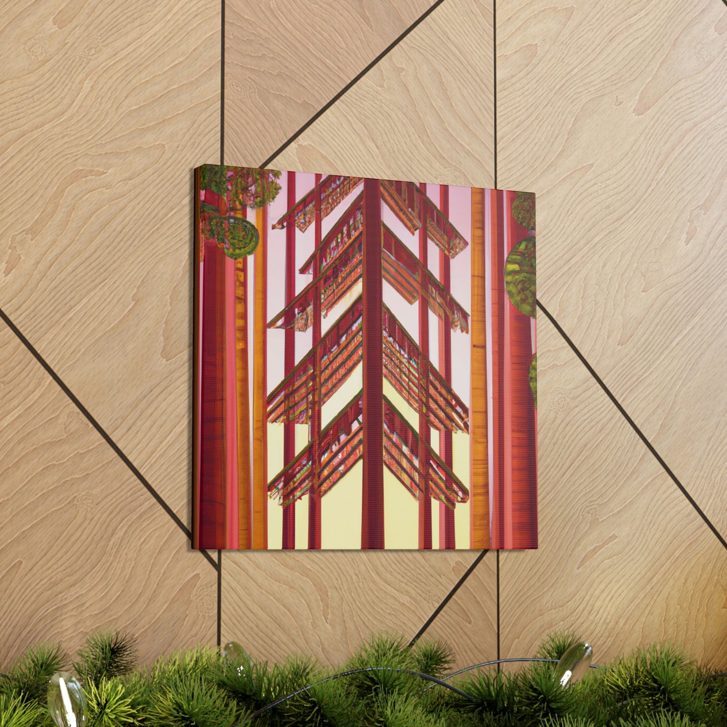 "Futuristic Redwood Monument" - Canvas