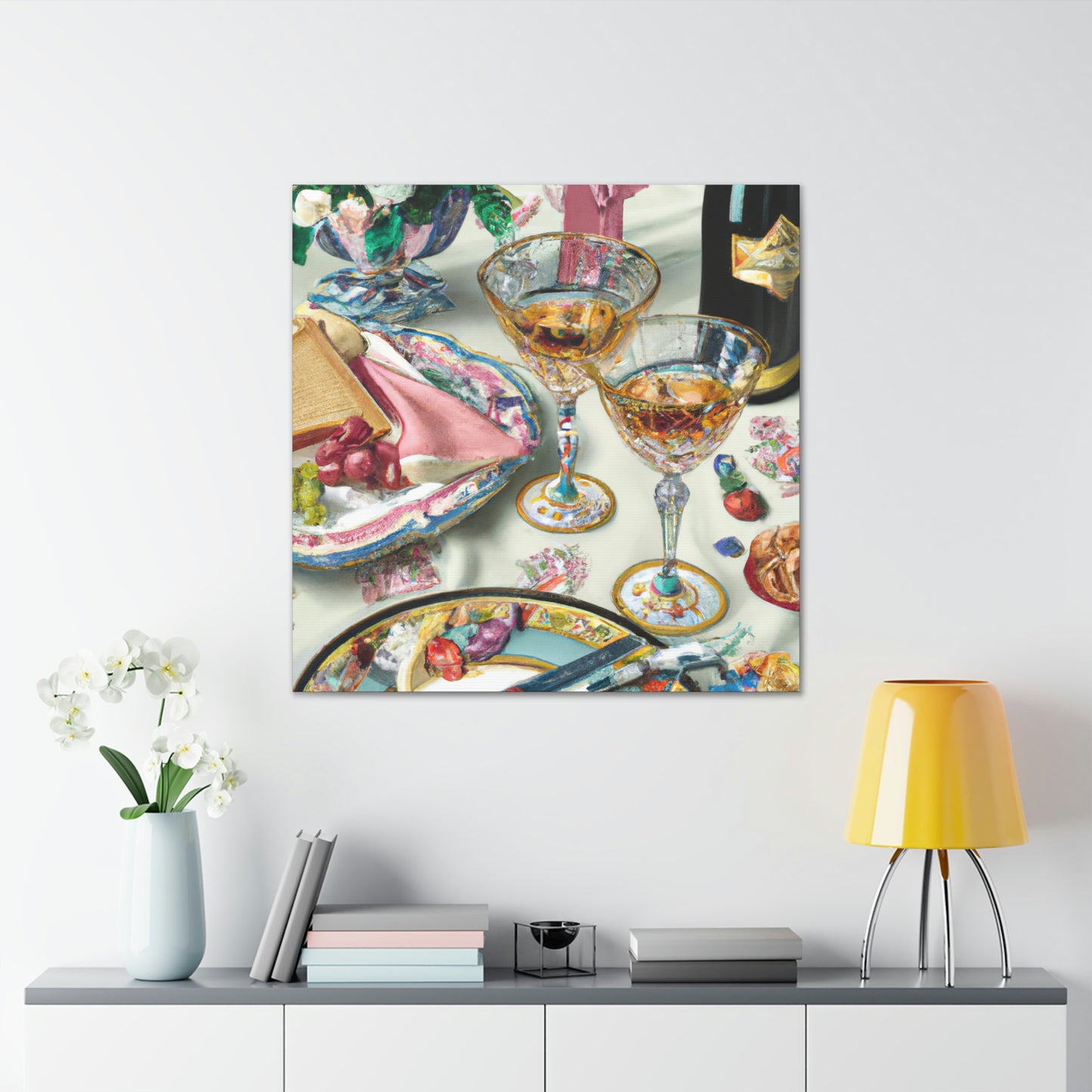 Supper at the Table - Canvas