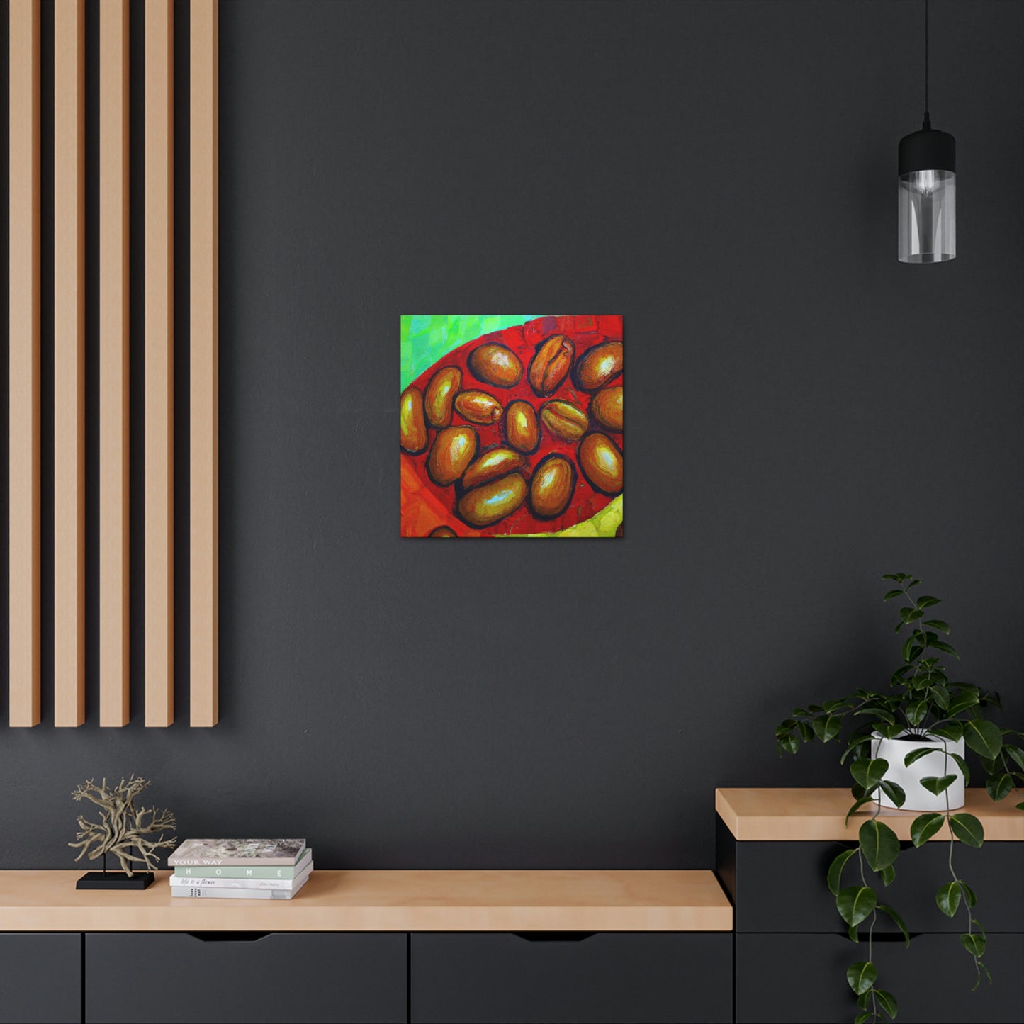 Coffee Beans in Color - Canvas