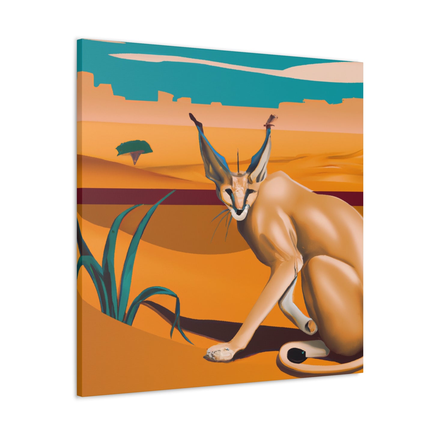 "Caracal's Classic Shine" - Canvas