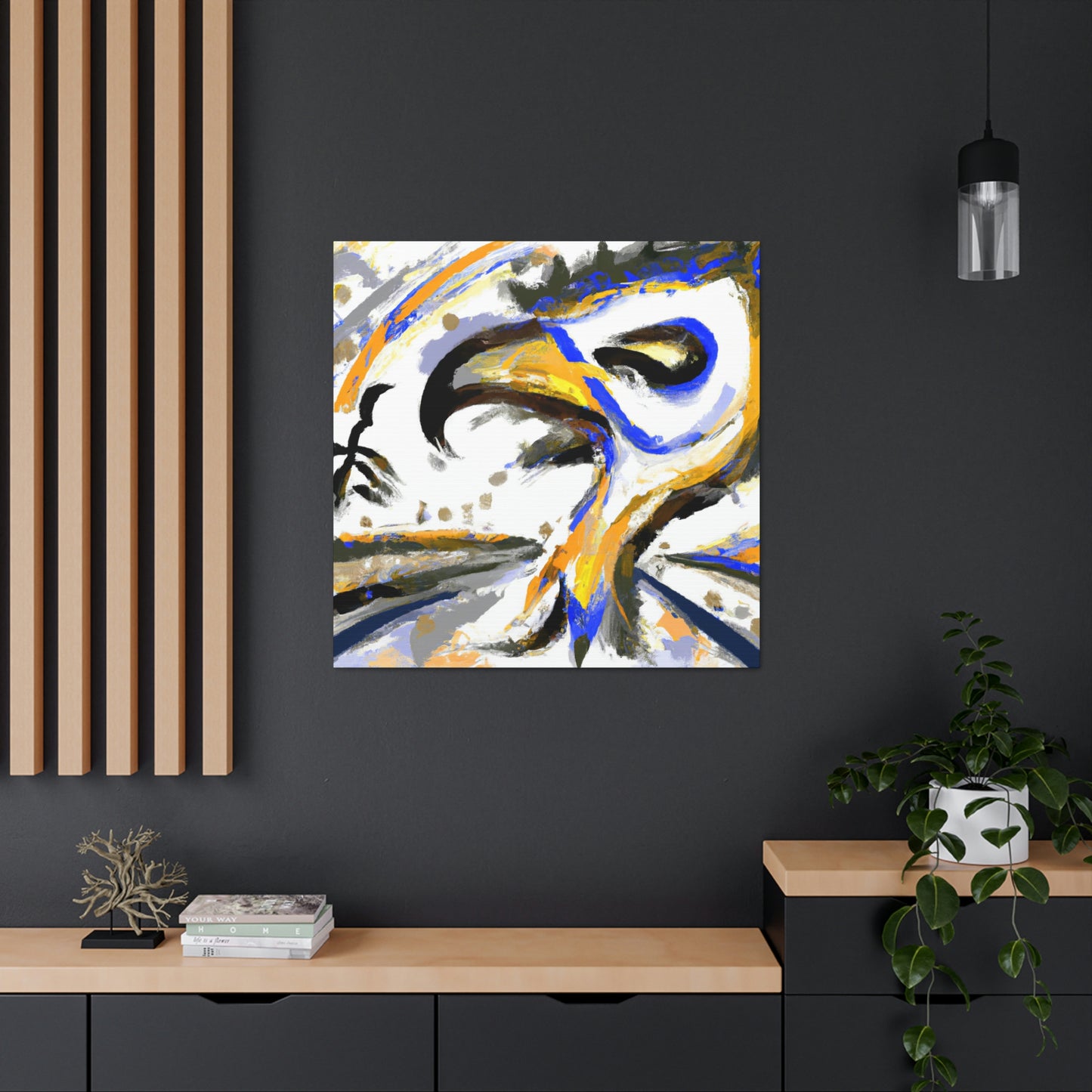 "Hawk in Flight Abstraction" - Canvas